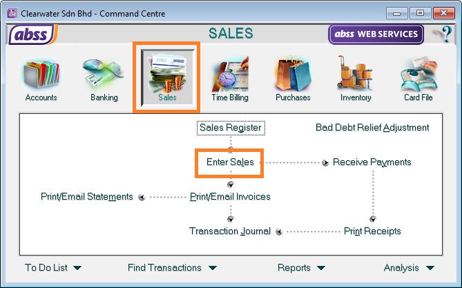 Enter Sales - ABSS