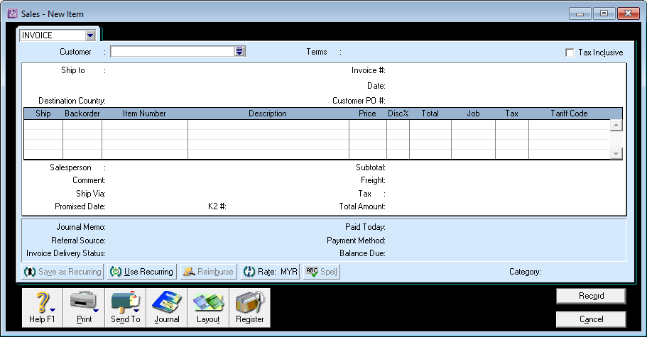 ABSS Item Sales Invoice