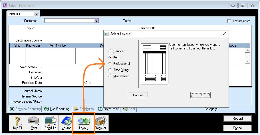 ABSS sales invoice layouts