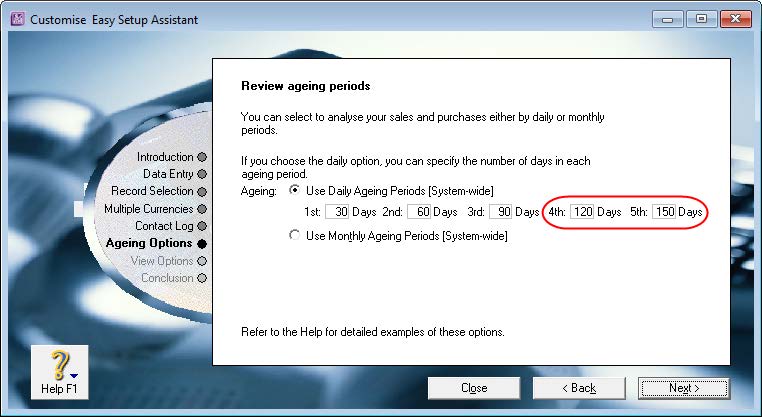 abss extended aging periods in easy setup assistant