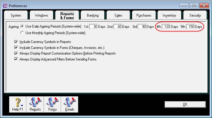 abss additional aging periods preference setting