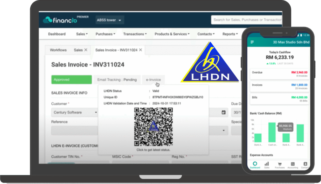 Financio Accounting e-Invoice compliant